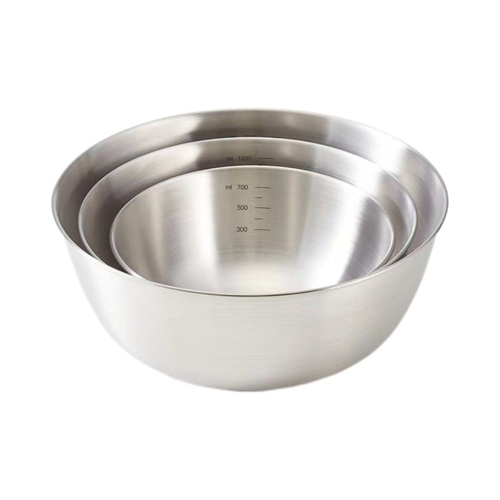 Food Xxl - 3pcs Stainless Steel Bowl Set with
