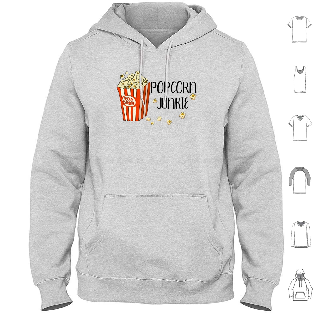 Funny Popcorn Junkie Hoodies L - Food Lovers Snacks recensie en prijs