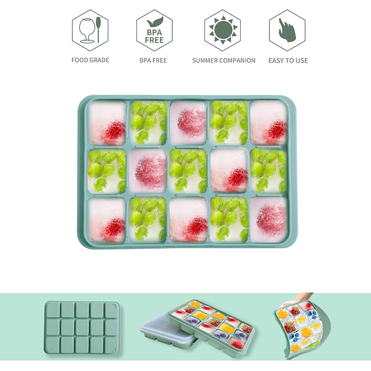Bamboo Green Silicone Ice Cube - Homemade Food Snacks recensie en prijs