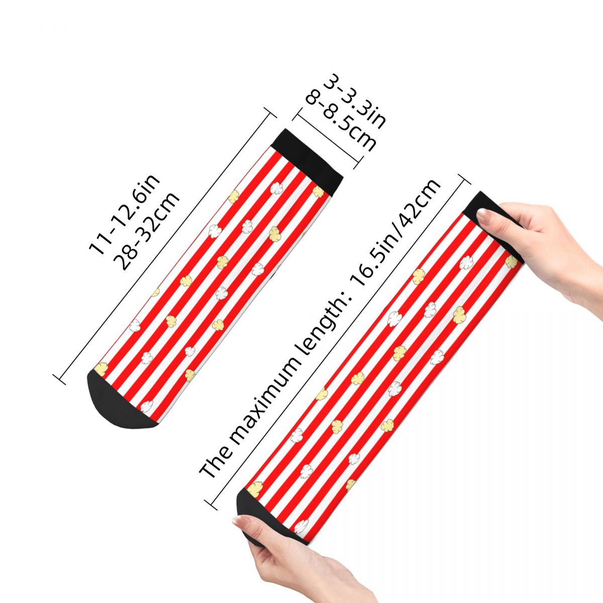 Cute Popcorn Striped Socks Sof - Food Lovers Snacks recensie en prijs