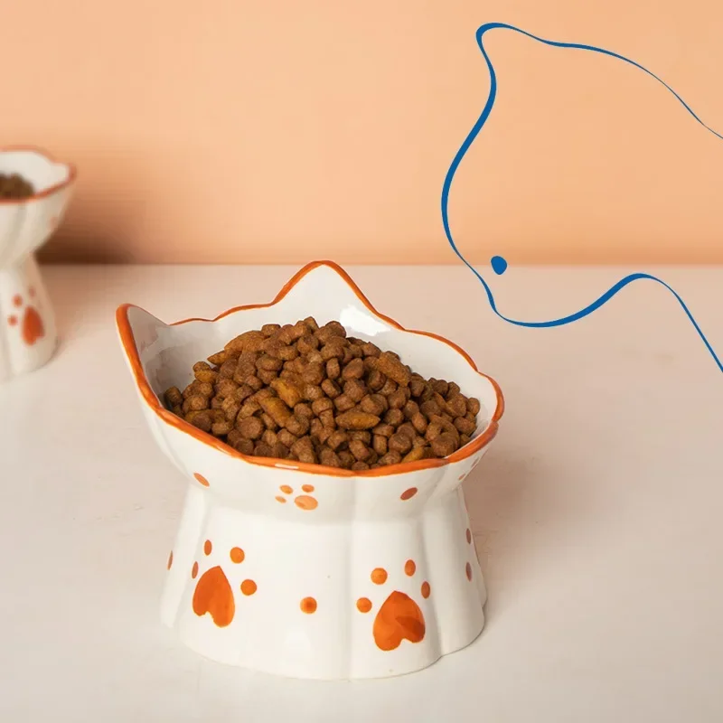 Cat Ceramic Food Bowl Elevated - Food Snacks Drinks recensie en prijs