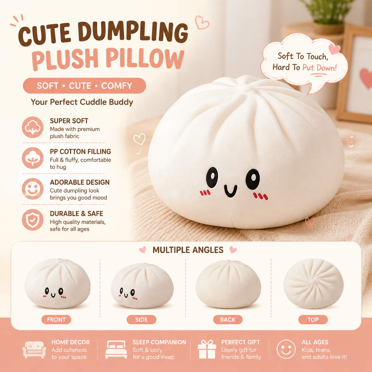 Large Steamed Bun Squeeze Toy  - Food Xxl recensie en prijs