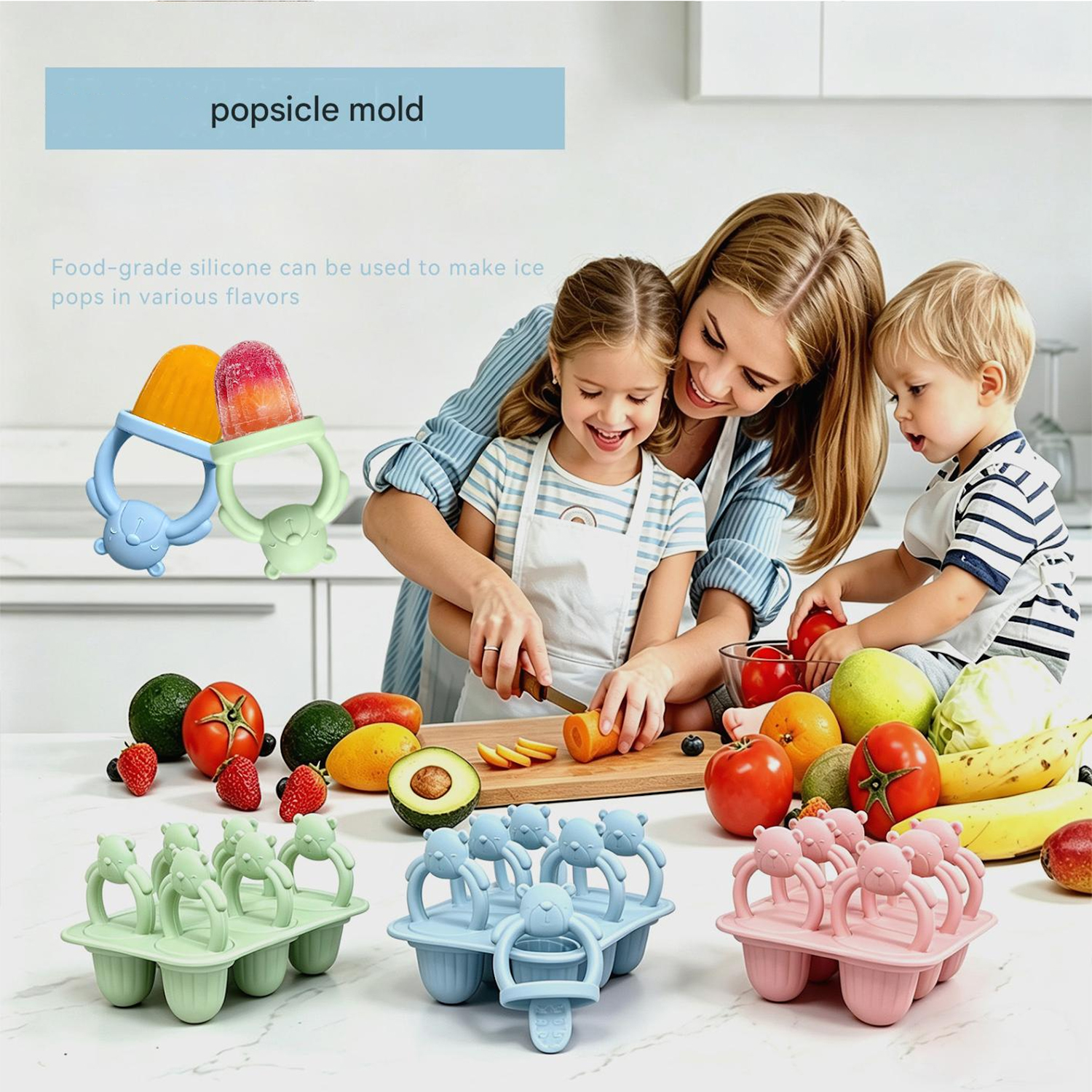 6-compartment silicone bear po - Homemade Food Snacks recensie en prijs