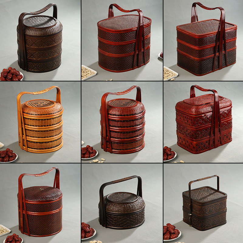 Bamboo Picnic Basket with Lid  - Snacks Food Hamper Basket recensie en prijs