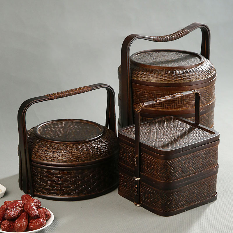 Bamboo Picnic Basket with Lid  - Snacks Food Hamper Basket recensie en prijs