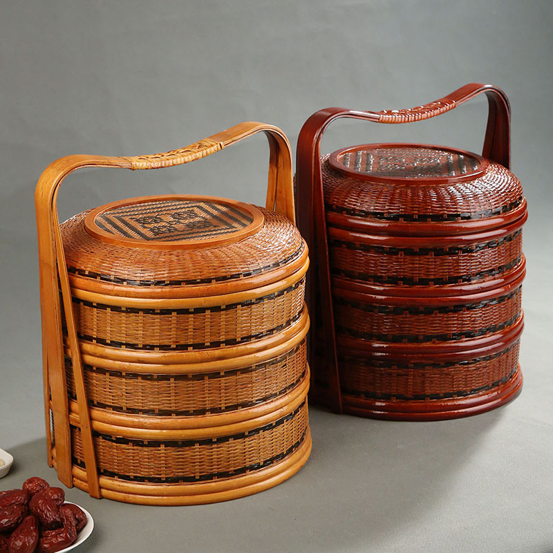 Bamboo Picnic Basket with Lid  - Snacks Food Hamper Basket recensie en prijs